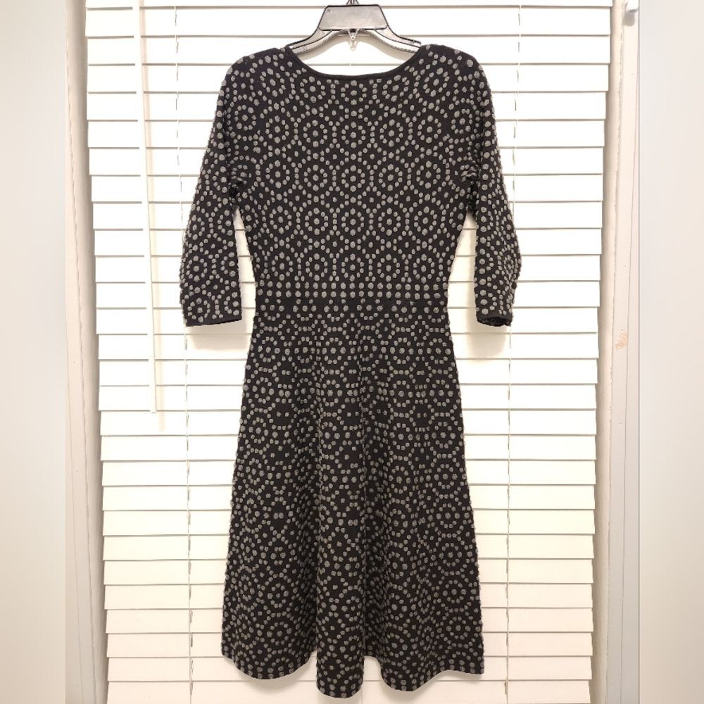 Boden Annabel Fit & Flare Dress Black & Gray Size: US4 - Picture 9 of 11